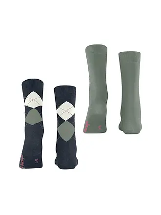 BURLINGTON | Chaussettes femme EVERYDAY, lot de 2, 36-41, noir | blau